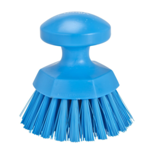 Vikan round pot brush 11cm hard blue