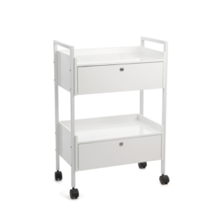 Cosmetologist's trolley with wheels and drawers