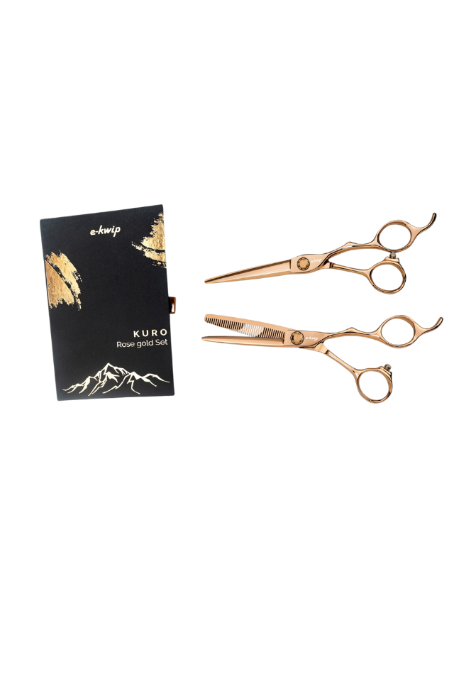 E-Kwip Kuro Rose Gold scissors set