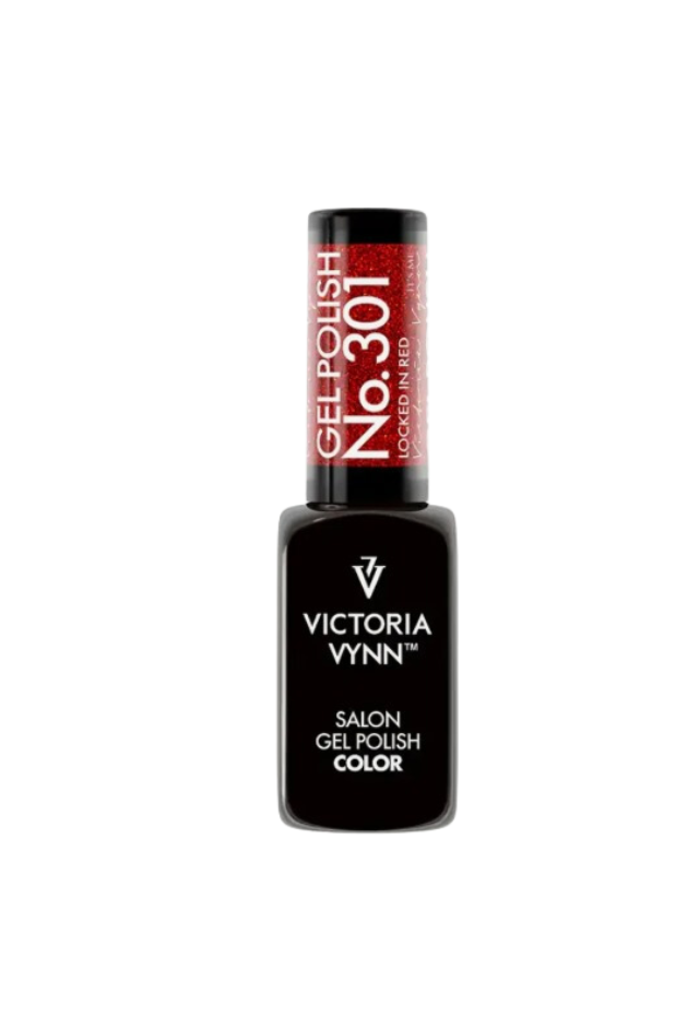 Viktoria Vynn Gel Polish Color No. 301 Locked in Red 8 ml
