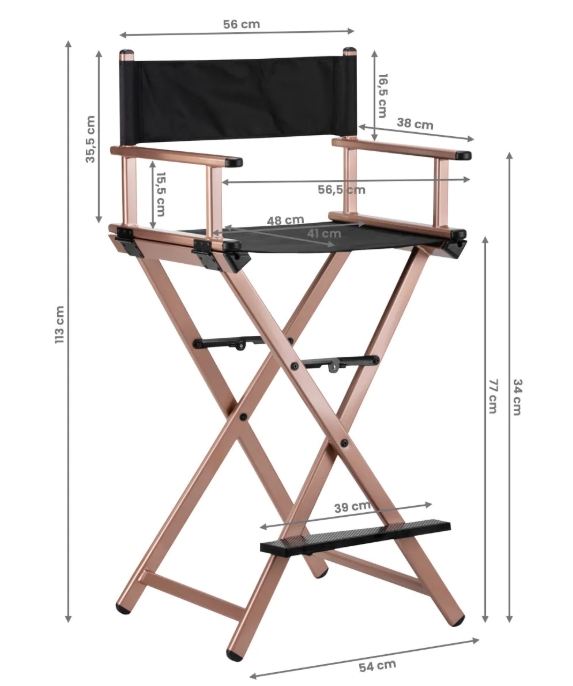Makeup chair rose gold - Image 2