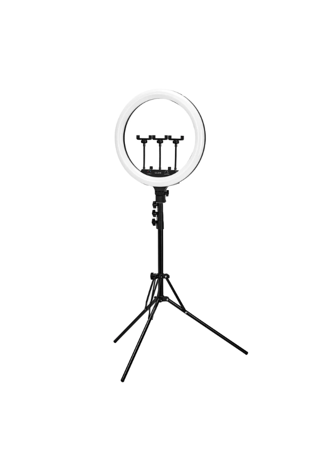 Glow 18" 45W rengasvalo jalustalla