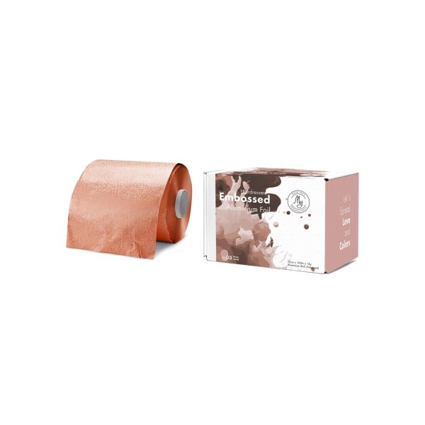 Embossed folio rose gold 12cm x 100m